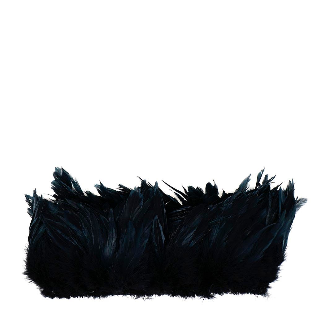 Rooster Schlappen-White-Dyed 1YD - Black