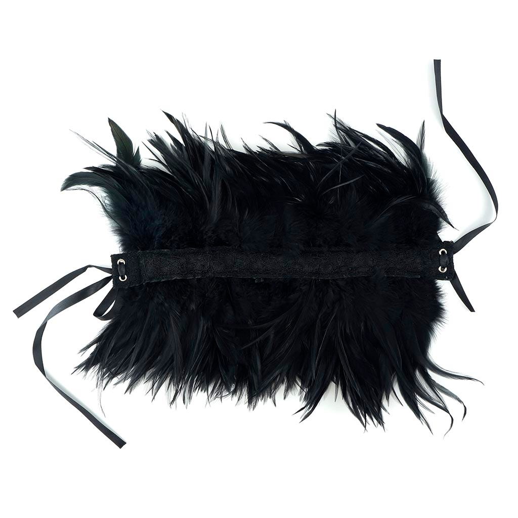 Evil Queen Black Feather Choker - 10" x 13.5"