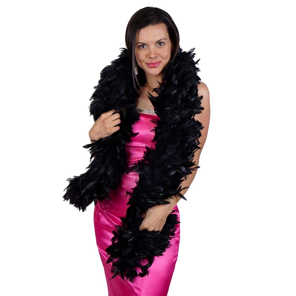 Schlappen Boa-Dyed Iridescent 6-7" - Black/Iridescent