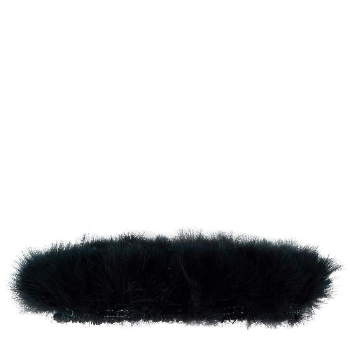STRUNG TURKEY MARABOU BLOOD QUILL FEATHERS 4-5" - BLACK