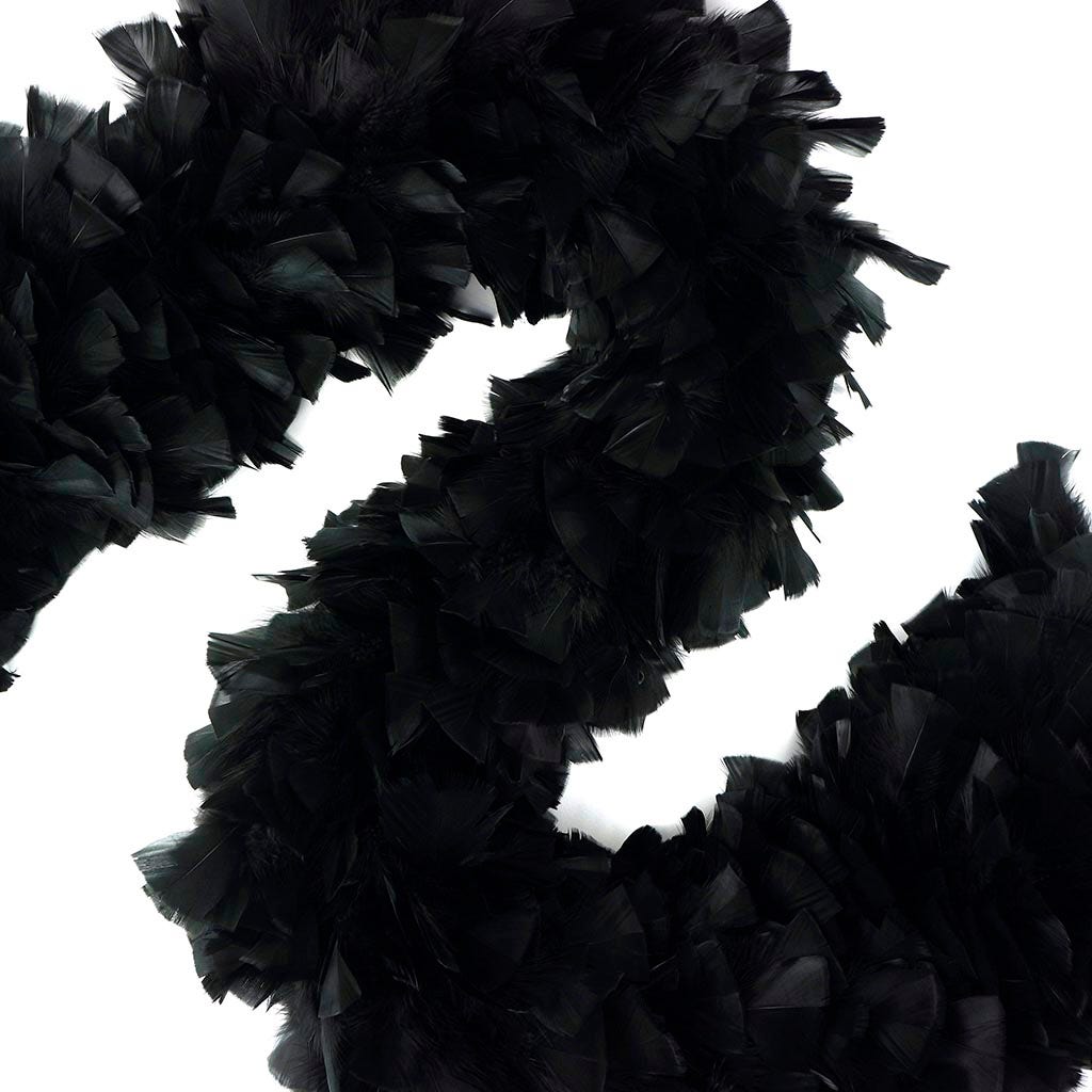 Turkey Feather Boa 8-10" - Black
