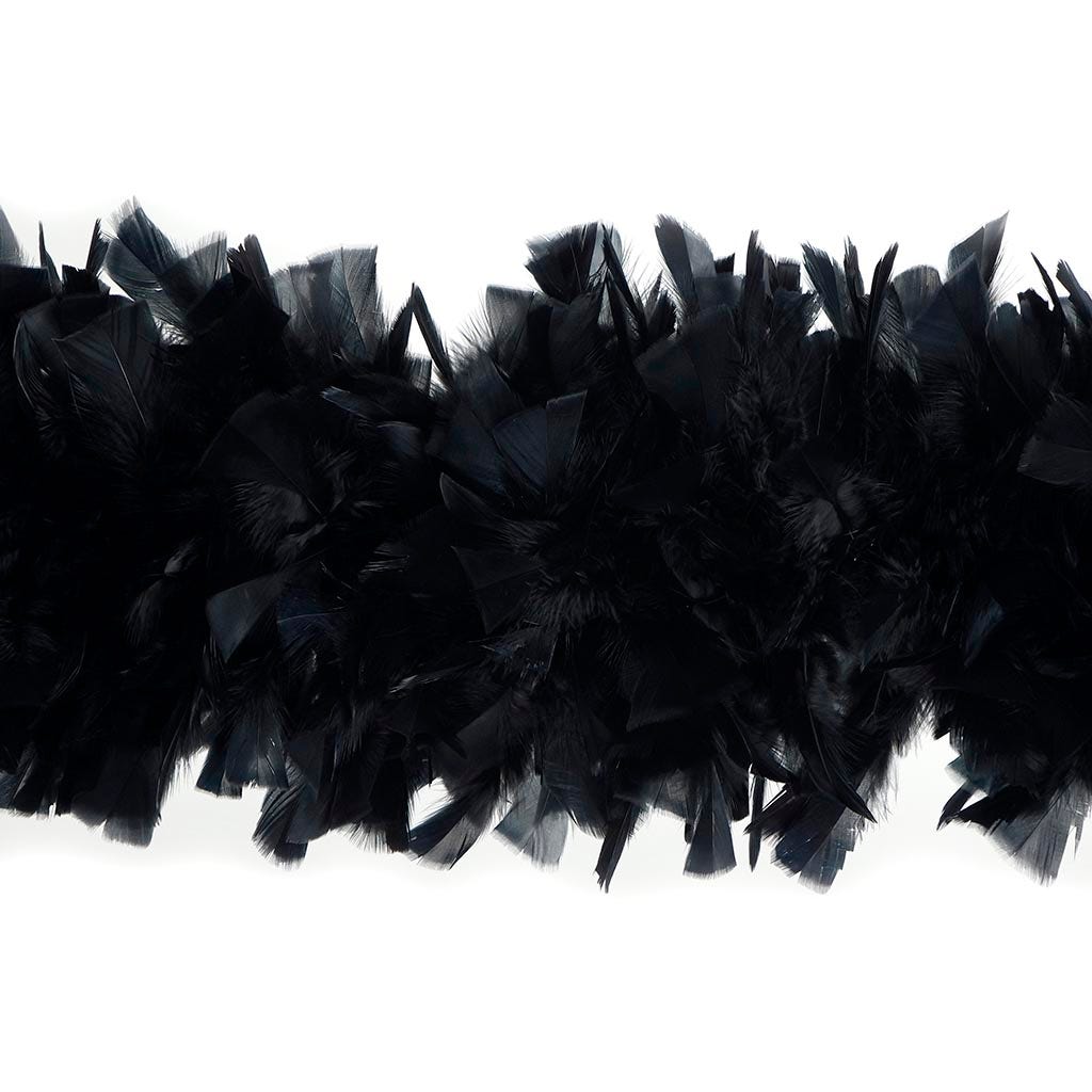 Turkey Feather Boa 10-14" - Black