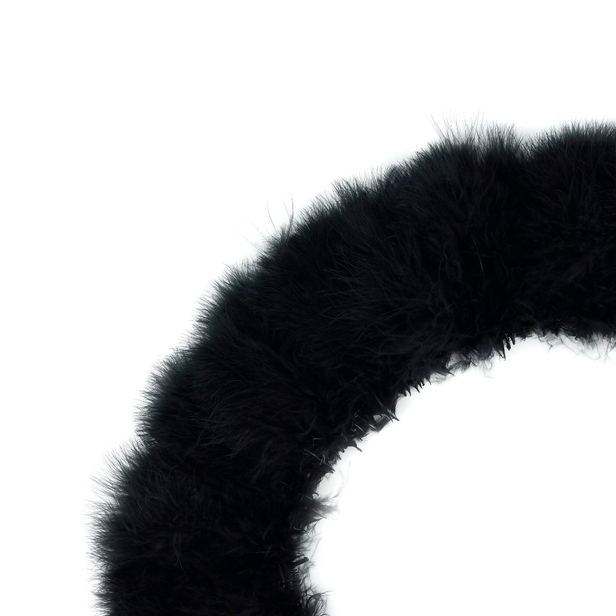 TURKEY MARABOU GOOD QUILL FEATHERS 3-4" - BLACK