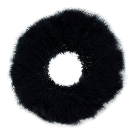 TURKEY MARABOU GOOD QUILL FEATHERS 3-4" - BLACK