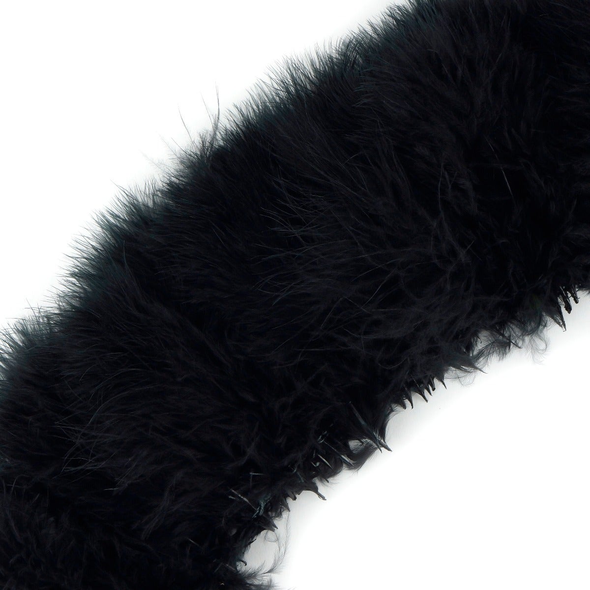 TURKEY MARABOU GOOD QUILL FEATHERS 3-4" - BLACK