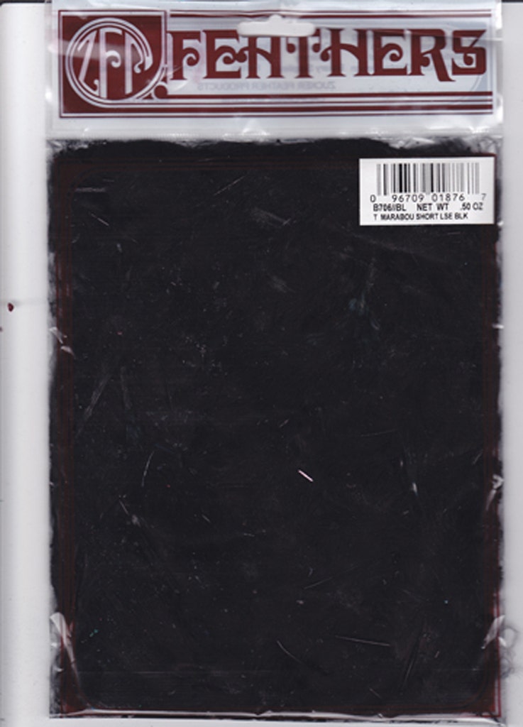 Loose Turkey Marabou Dyed - Black