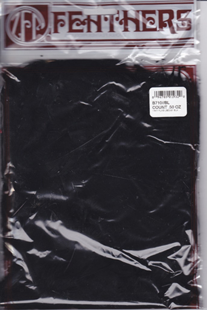 Loose Turkey Plumage Feathers - 0.5 oz - Black
