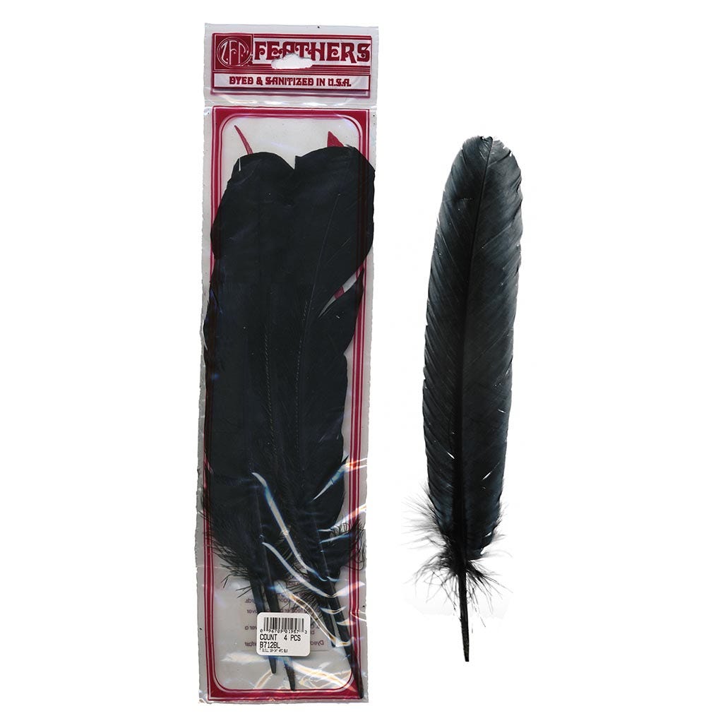 Turkey Quills Dyed - Black