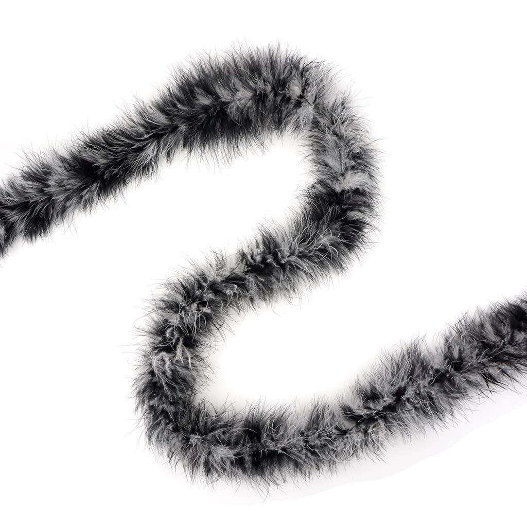 Marabou Feather Boa - Mediumweight - White/Black