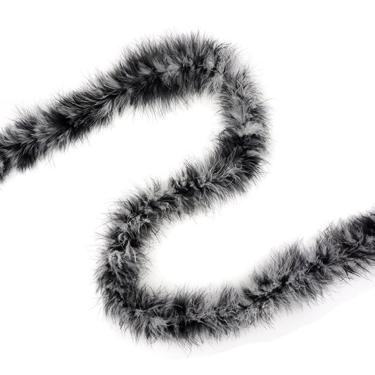 Marabou Feather Boa - Mediumweight - White/Black