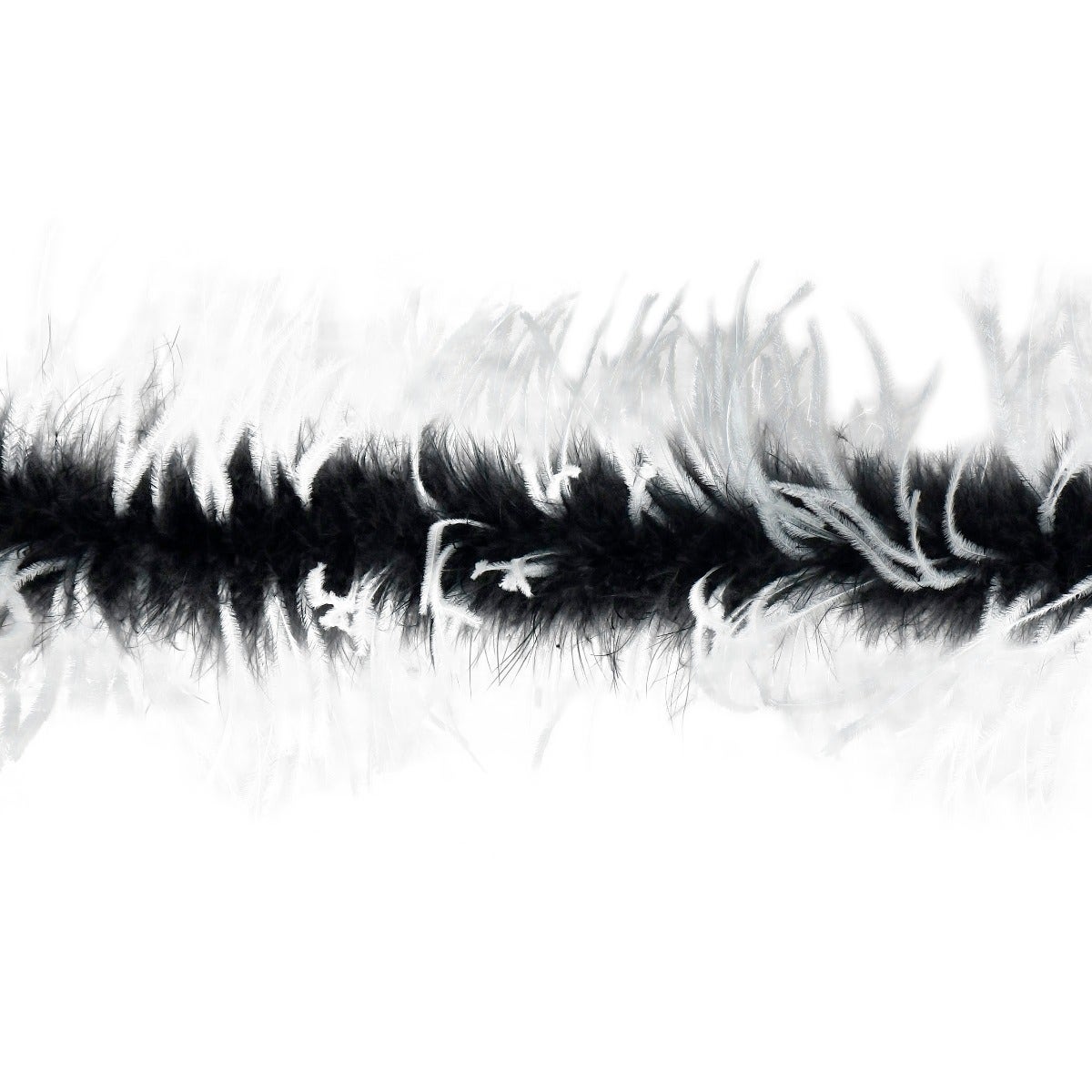 Marabou and Ostrich Feather Boa - Black/White