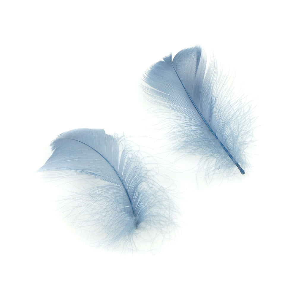 Country Blue Loose Goose Coquille Feathers 3-5 inch
