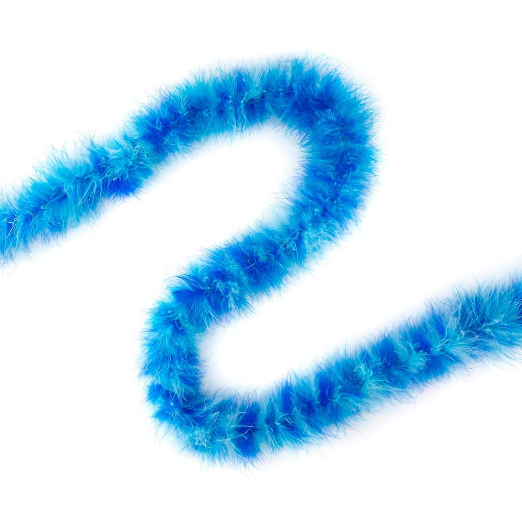 Marabou Feather Boa - Mediumweight - Blues Mix