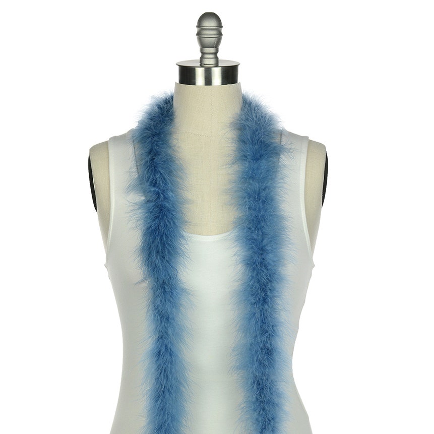 Marabou Feather Boa - Mediumweight - Dusty Blue