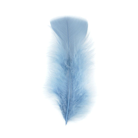 Turkey Feather Flats Dyed - Country Blue