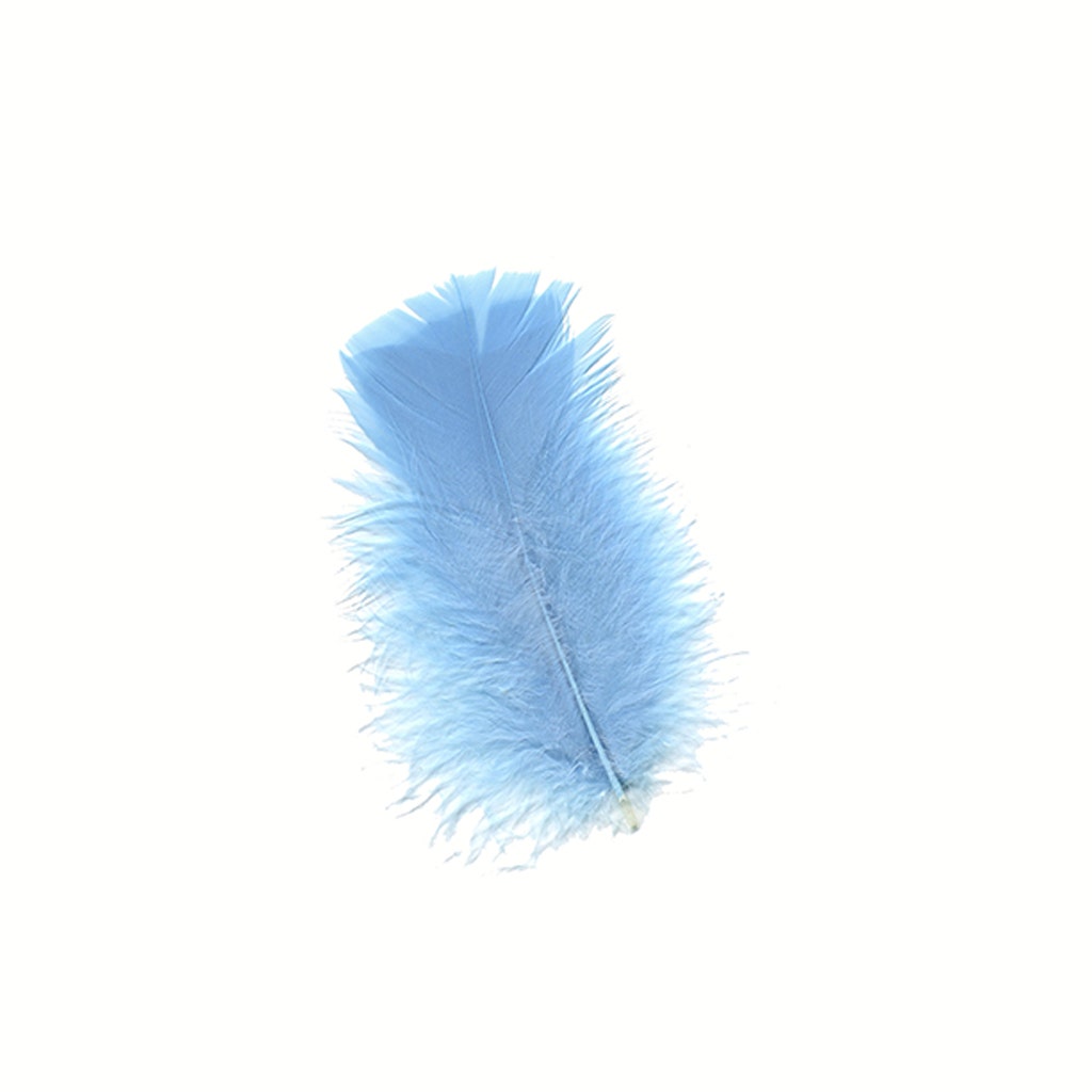 Loose Turkey Plumage Feathers 3-5" - Light Blue