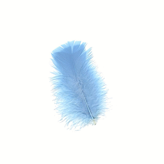 Loose Turkey Plumage Feathers 3-5" - Light Blue