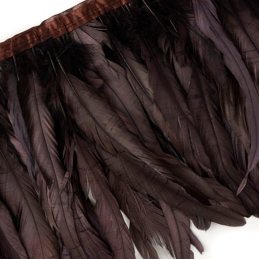 Bronze Iridescent Coque Fringe - 8 -10" - Brown Iridescent