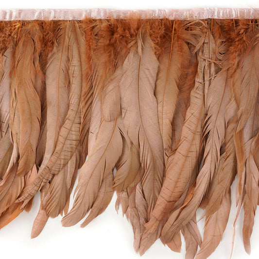 Bronze Iridescent Coque Fringe - 8 -10" - Metallic Copper