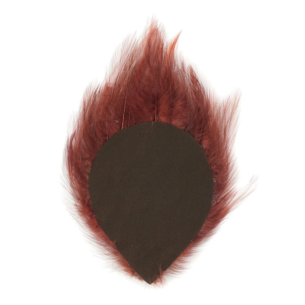 Feather Hackle Pads Dyed - Copper