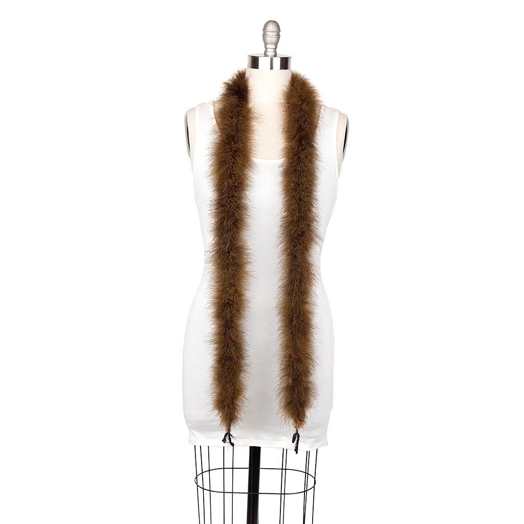 Marabou Feather Boa - Mediumweight - Brown