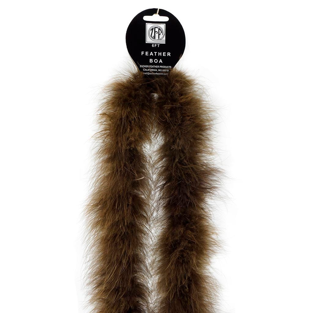 Marabou Feather Boa - Mediumweight - Brown