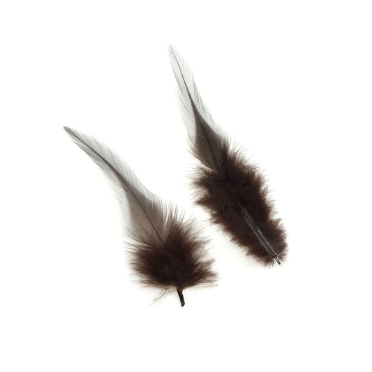 Rooster Saddles-White-Dyed - Brown
