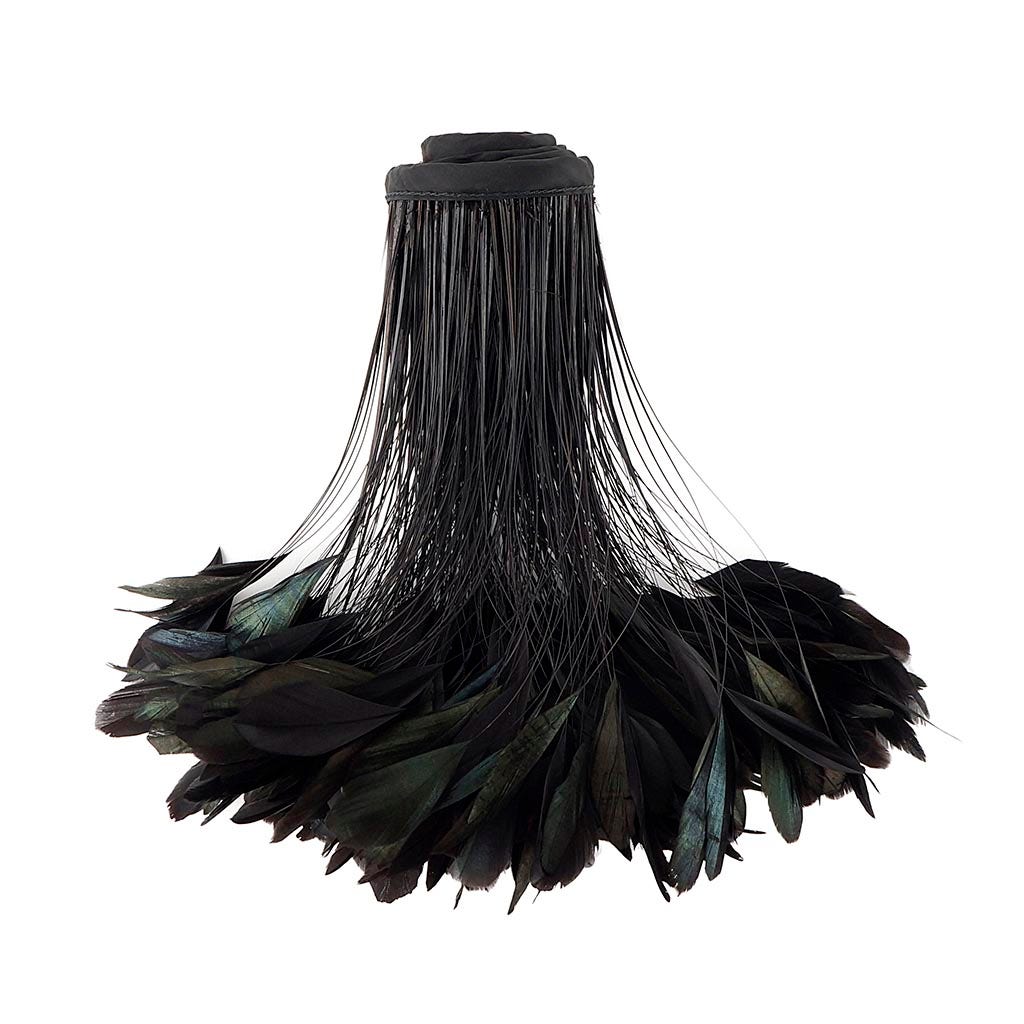 Stripped Bleached Coque Fringe - Brown
