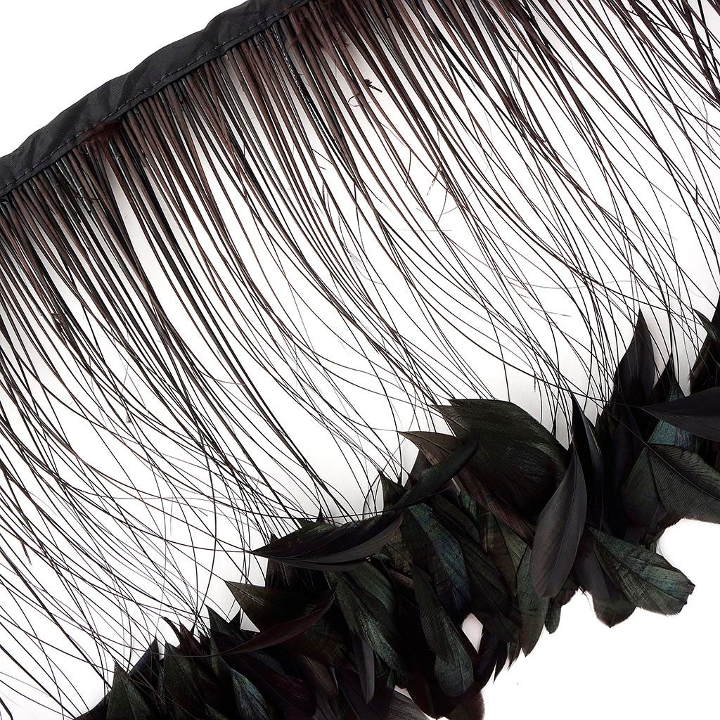 Stripped Bleached Coque Fringe - Brown