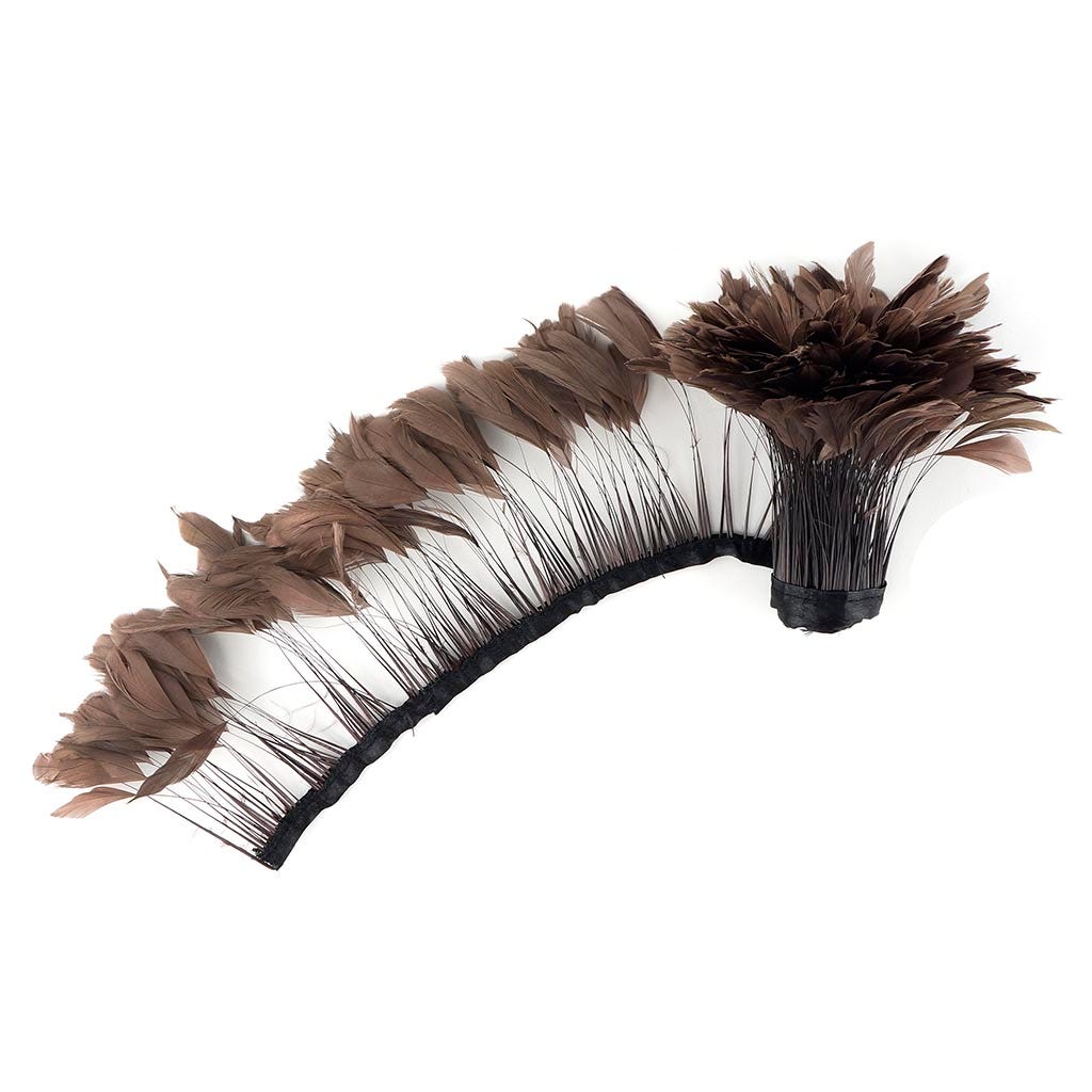 Stripped Bleached Coque Fringe - Brown