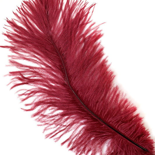 Ostrich Feather-Drabs-9-12"-12 pcs Burgundy