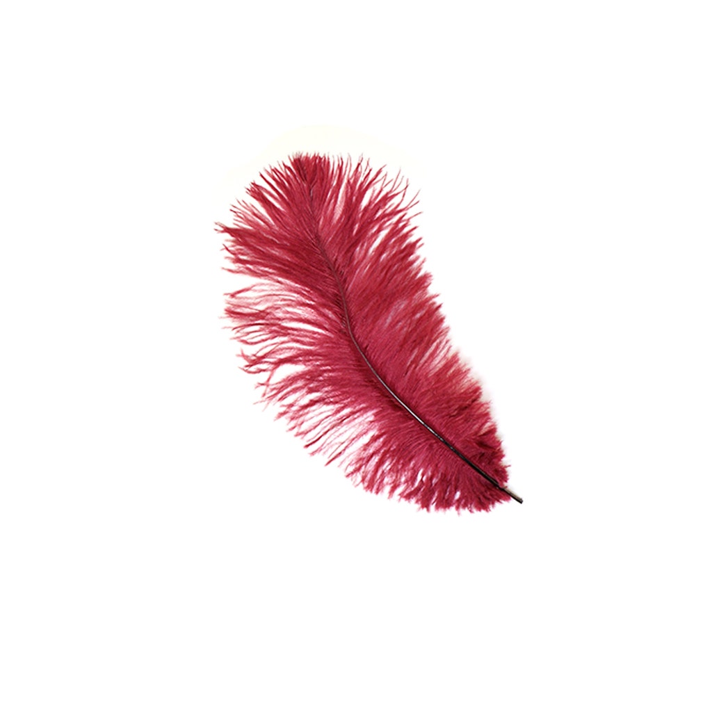 Ostrich Feather-Drabs-9-12"-12 pcs Burgundy