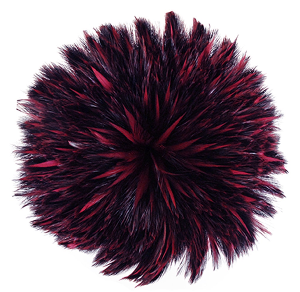 Strung Rooster Hackle Furnace Feathers 4-6" - Fig