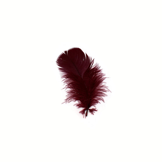 Loose Turkey Plumage Feathers 3-5" - Burgundy