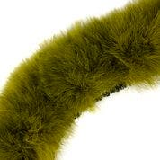 STRUNG TURKEY MARABOU BLOOD QUILL FEATHERS 3-4" - OLIVE