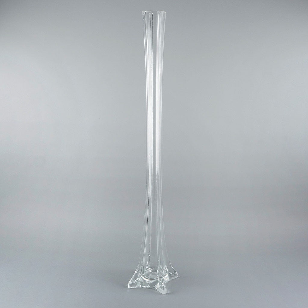 Eiffel Tower Glass Vase 24" Clear