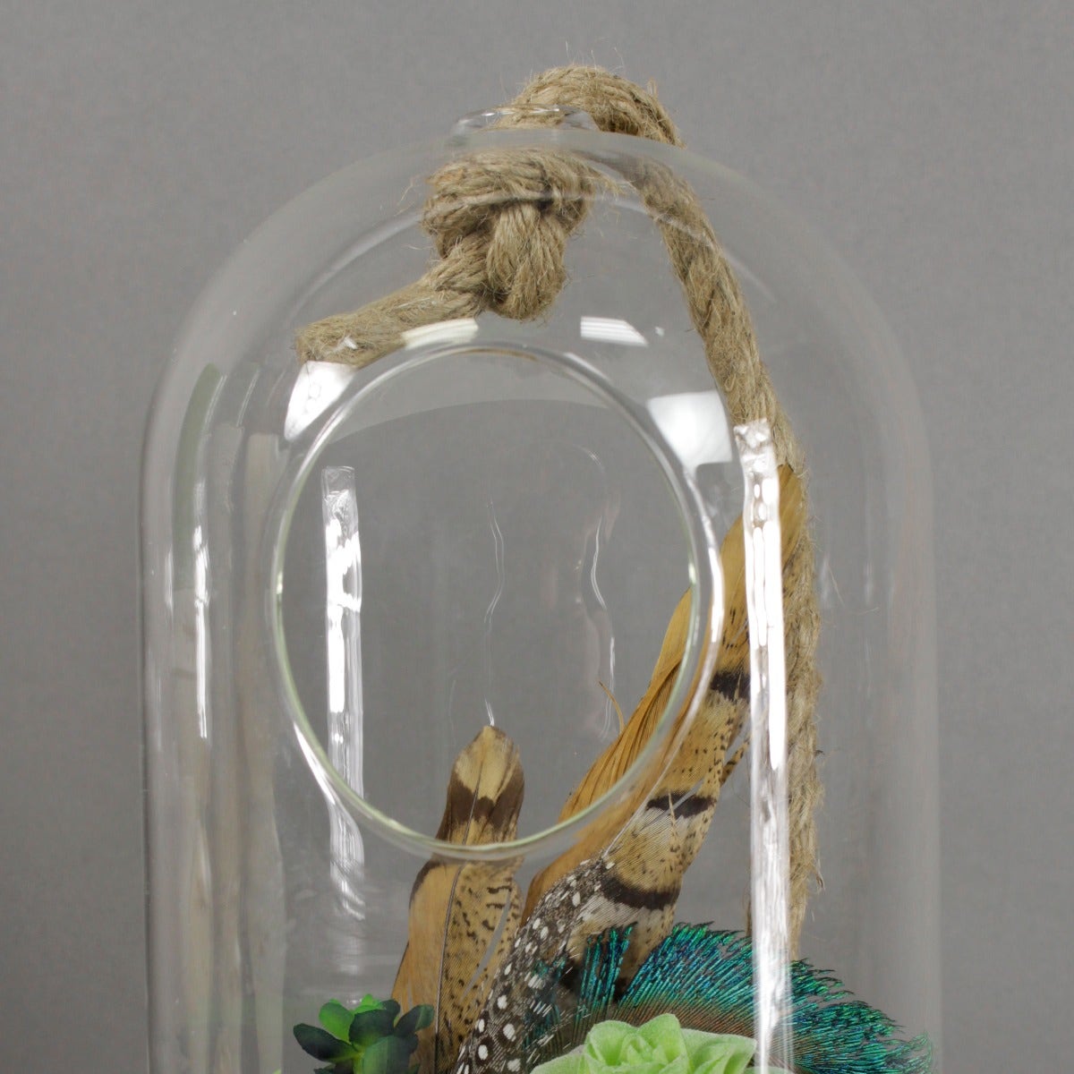 1 PC Terrarium Vase With Rope 10.5" - Clear