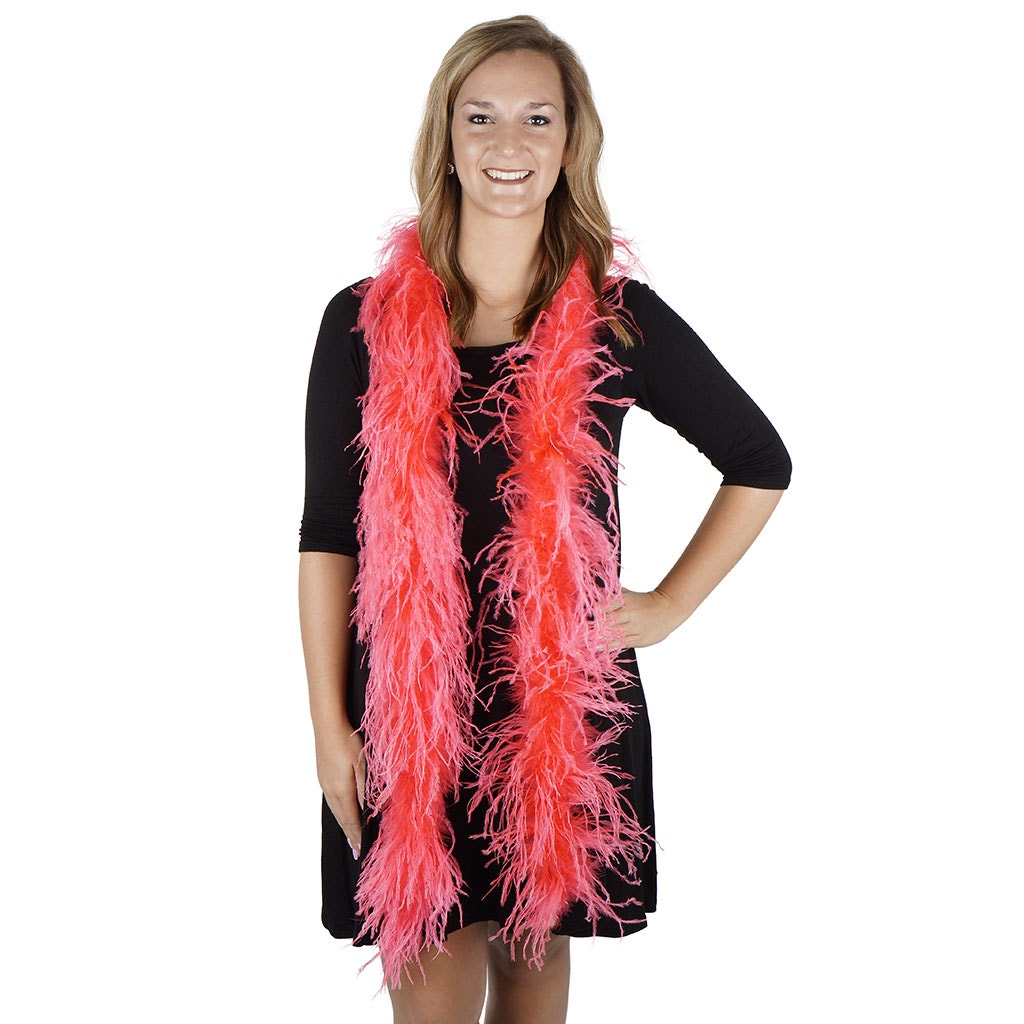 Coral Pink 2 Ply Ostrich Feather Boa