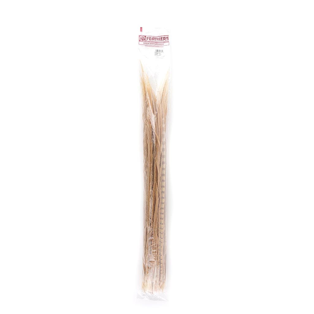 Assorted Pheasant Tails Dyed - Eggshell