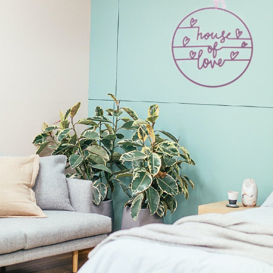 Pink Glitter Acrylic Wall Art