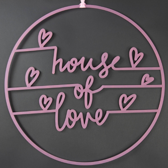 Pink Glitter Acrylic Wall Art