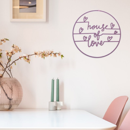 Pink Glitter Acrylic Wall Art