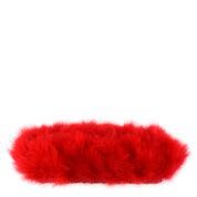 STRUNG TURKEY MARABOU BLOOD QUILL FEATHERS 4-5" - RED