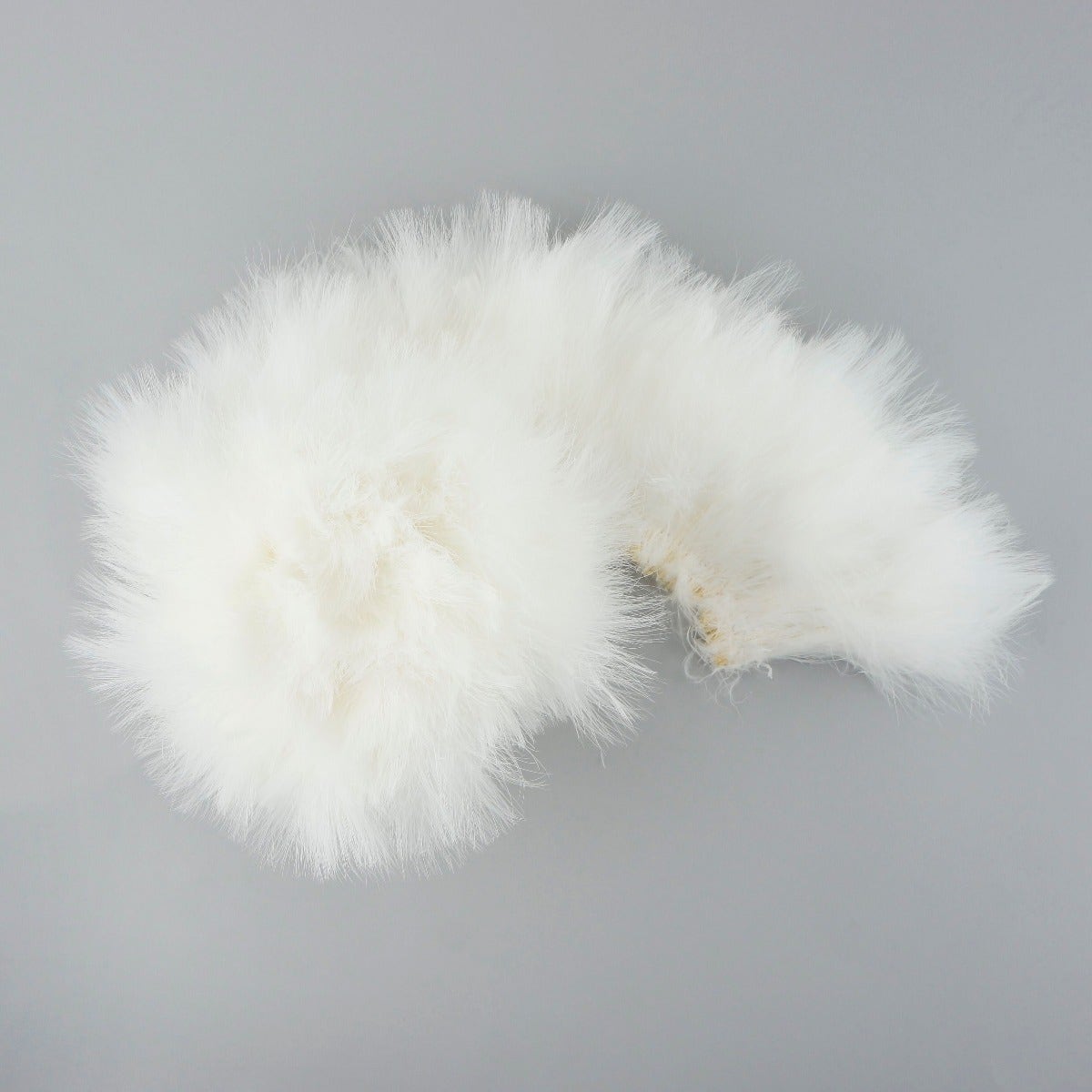 STRUNG TURKEY MARABOU BLOOD QUILL FEATHERS 4-5" - WHITE
