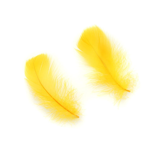 Gold Loose Goose Coquille Feathers 3-5 inch