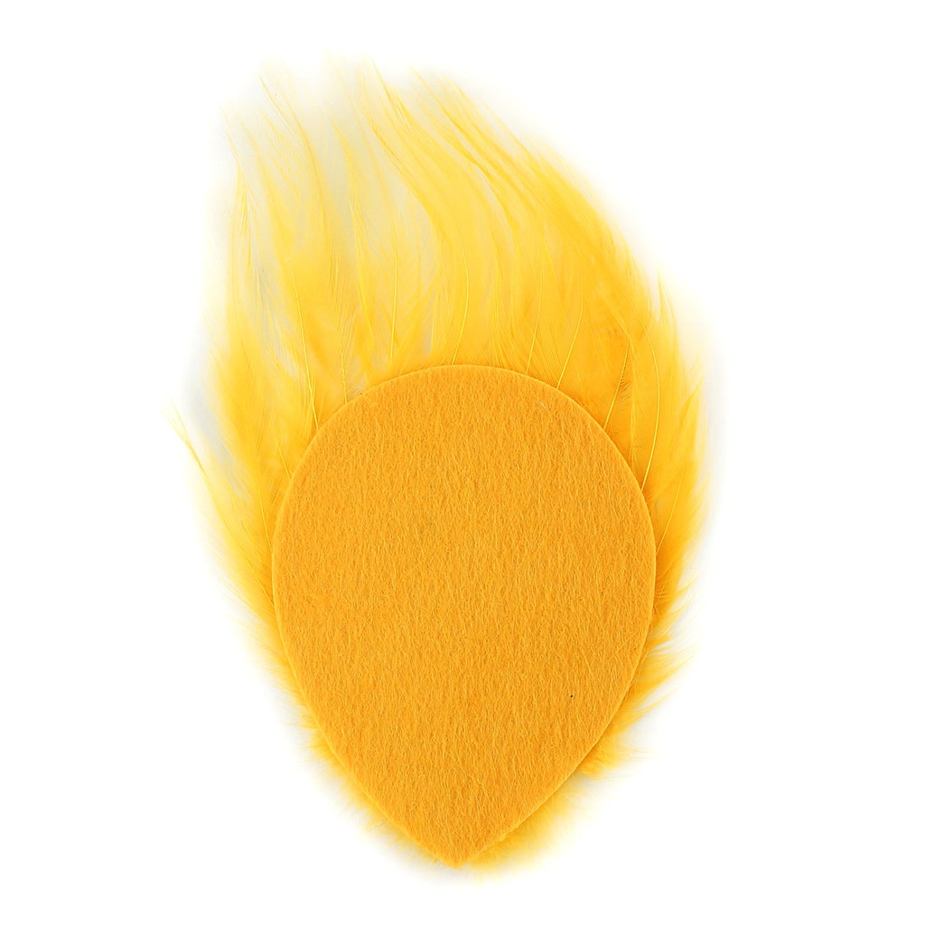Feather Hackle Pads Dyed - Gold