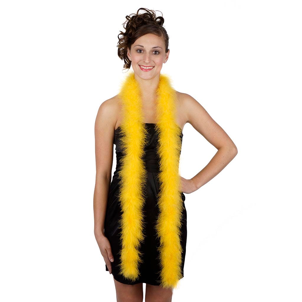 Full Marabou Feather Boa - Gold