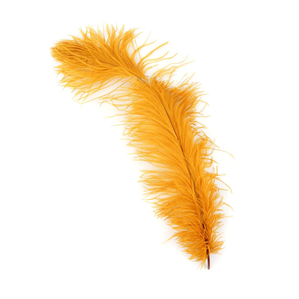 Ostrich Feathers-Damaged Drabs - Marigold