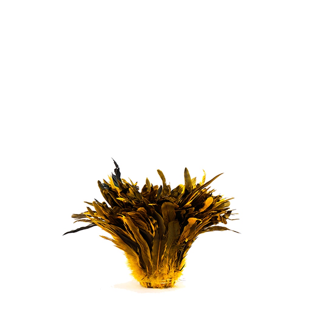 Rooster Coque Tails-Chinchilla - Gold - 7-10" - 1/4 lb (1.25 yard)