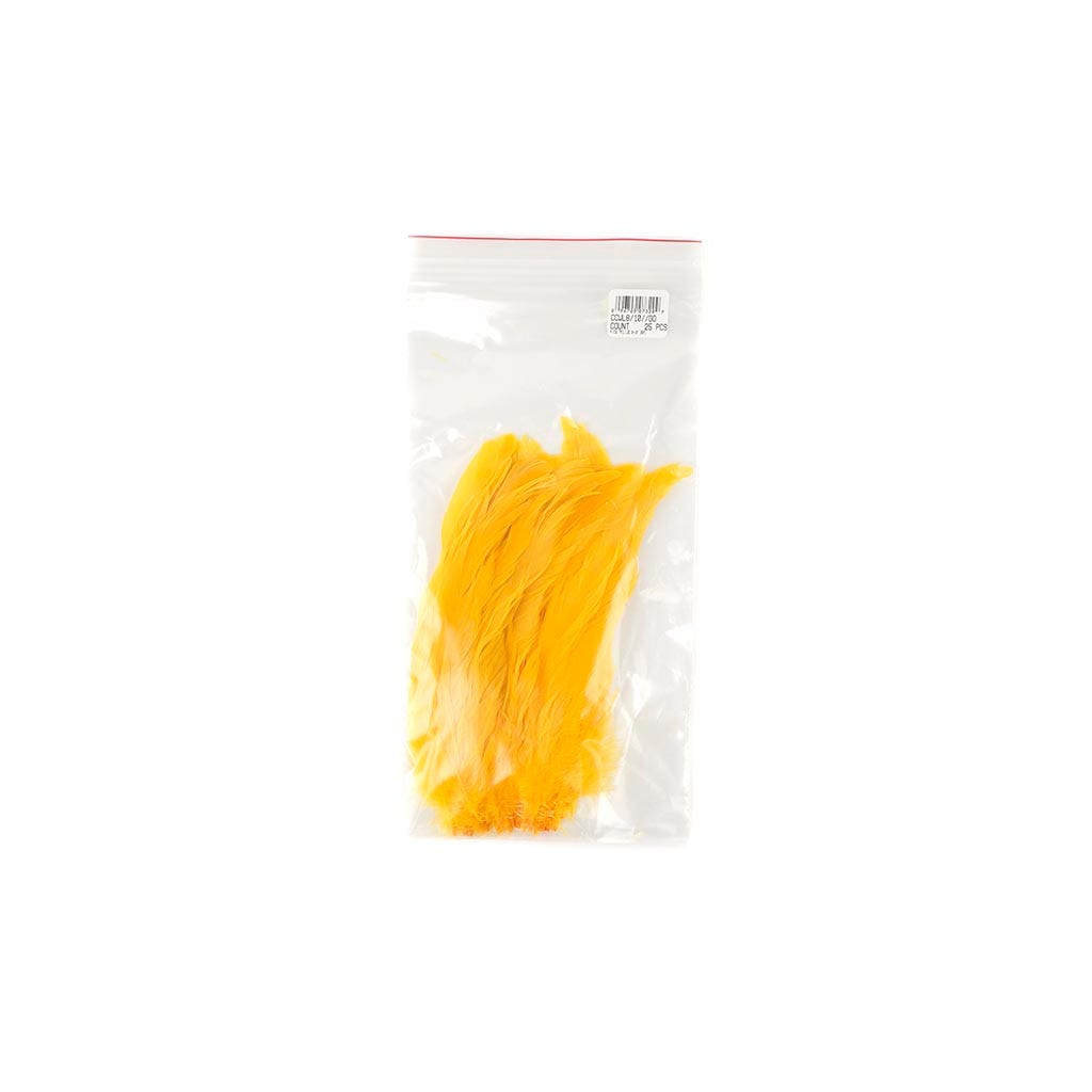 Rooster Coque Tails White-Dyed - Gold